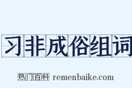 习非成俗组词是什么意思的图片